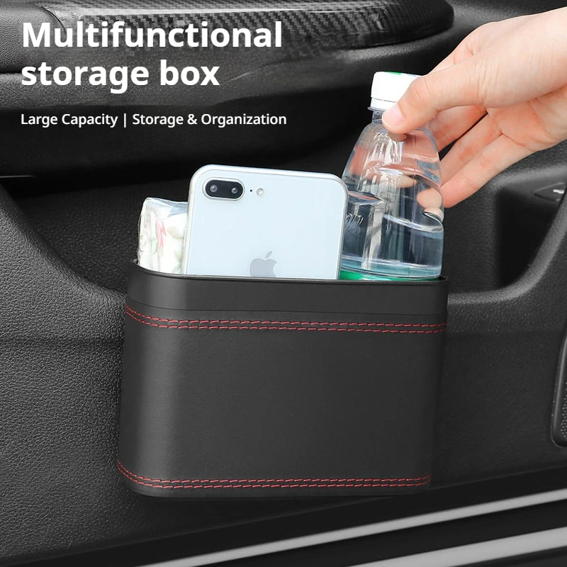 

Multi-functional Car Trash Bin Hanging Vehicle Garbage Dust Case Universal Backrest Storage Box Pressing Trash Can Accessories