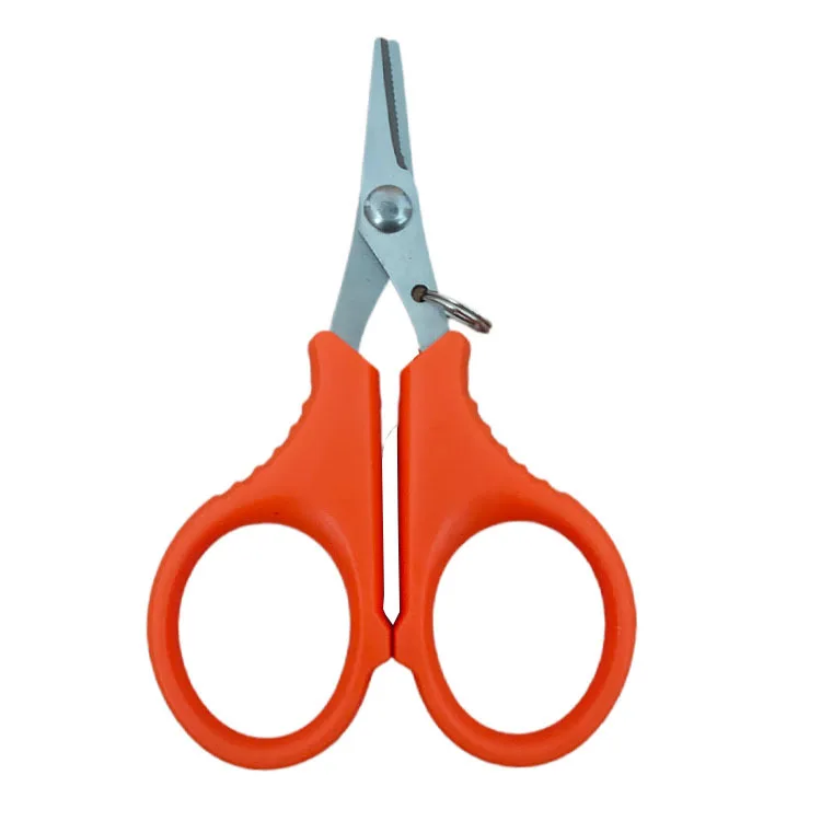 ALASICKA 1PCS Stainless Steel Fishing Scissor Portable Scissor Plier Cut PE Line Braid Line Cutter Plies Carp Fishing Tools