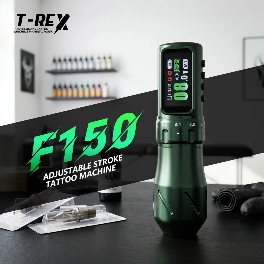 

T-Rex New Cool Wireless Tattoo Machine Adjustable Stroke 2.3-4.5mm Coreless Motor For Permanent Makeup Tattoo