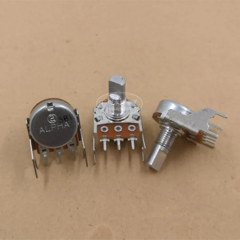 1PCS 148 ประเภท Potentiometer เดี่ยว 3Pins A200K เครื่องขยายเสียง Volume Potentiometer พร้อมวงเล็บครึ่งความยาวเพลา 15MMF