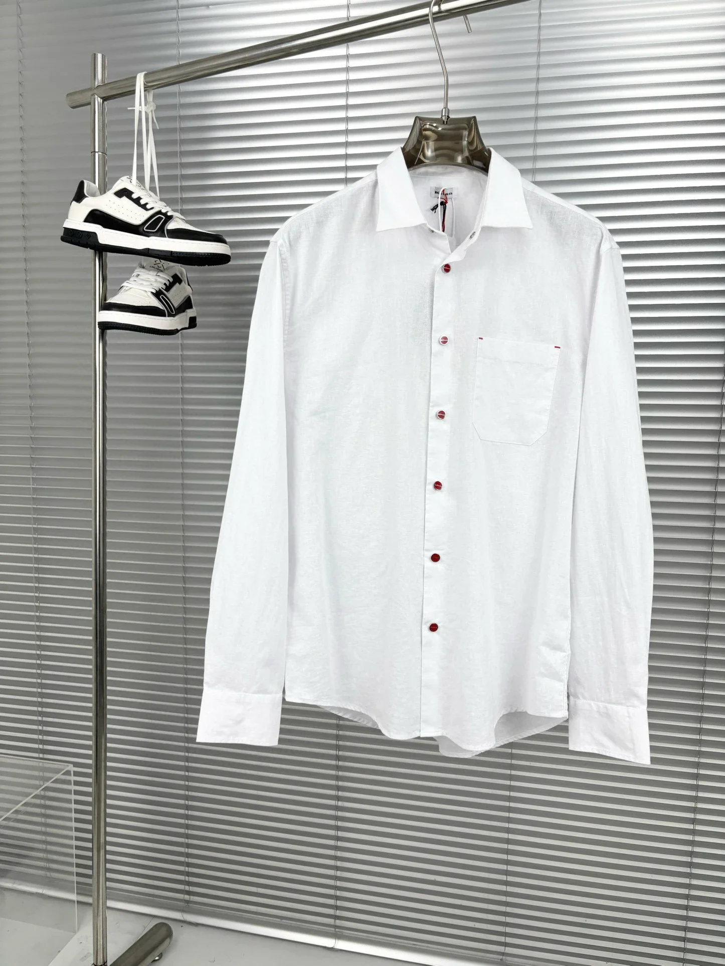 Kiton Linen Premium Business Casual Long Sleeve Shirt