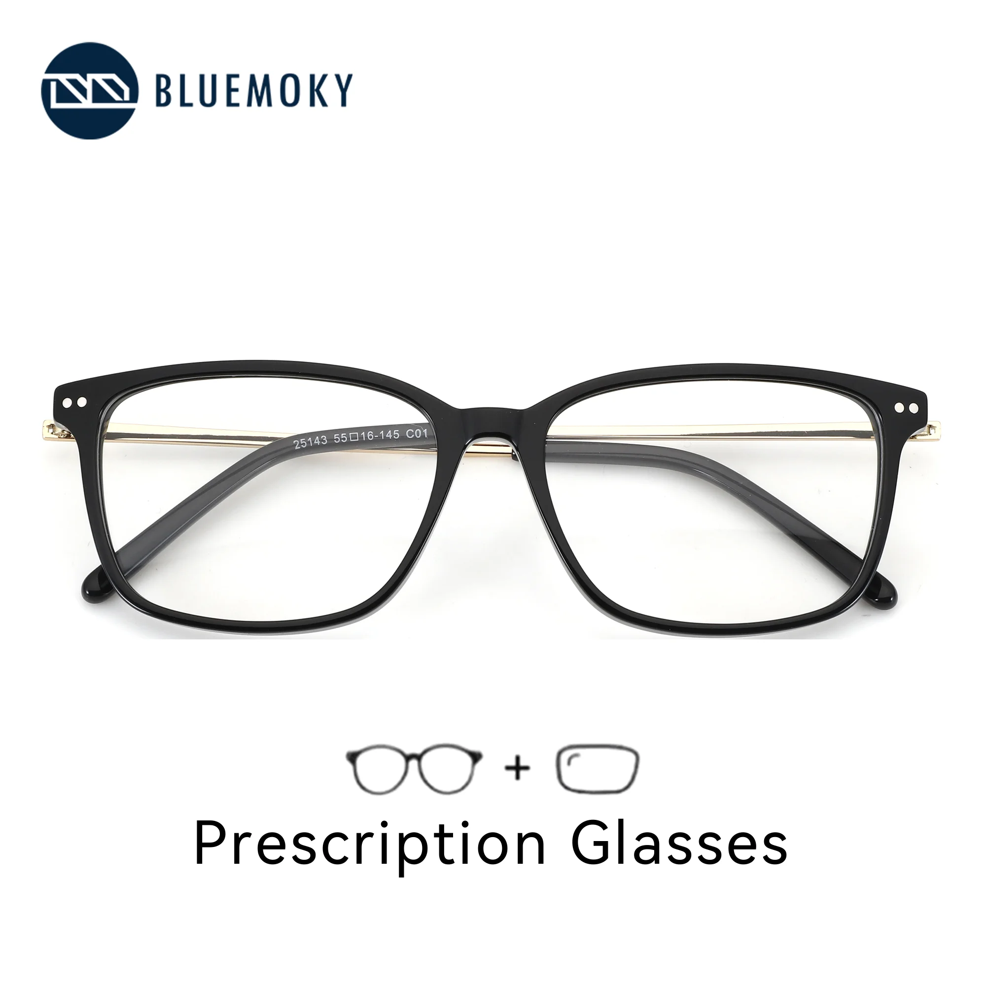 

Очки BLUEMOKY L размера из ацетата для мужчин, квадратные прогрессивные мультифокальные оптические очки с фотохромными линзами