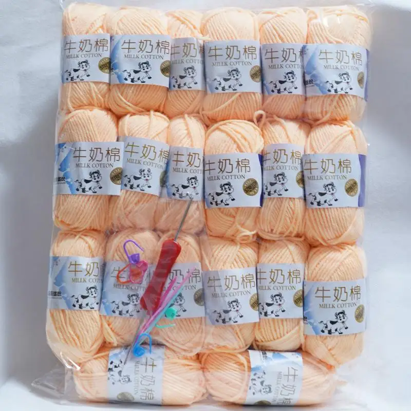 20 Stück 5-fädiges Milchbaumwollgarn 50g/Rolle Weiches Häkelgarn Strickwolle für Handgemachte Pullover DIY Häkelarbeiten Geschenk