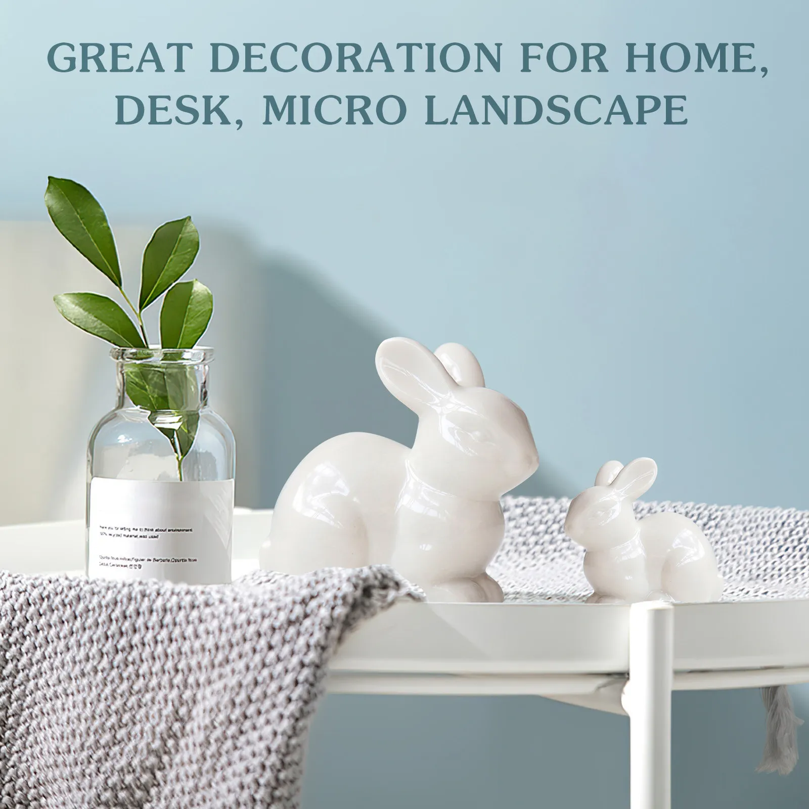 

Набор из 3 миниатюрных керамических кроликов для сада, ручной работы, для микроландшафта, декор для мха и суккулентов, керамические фигурки кроликов