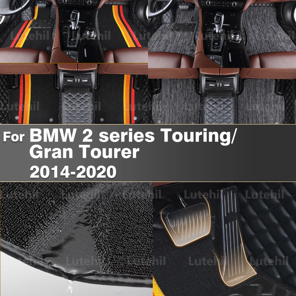 

For BMW 2 series Touring/Gran Tourer 2014-2020 Custom Car Floor Mat Automobile Carpet Cover Interior Accessories Protective