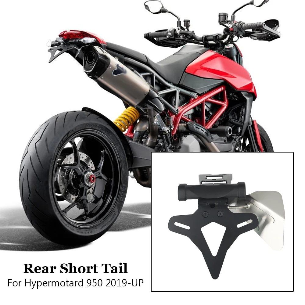 2019-UP 2022 2023 Motorcycle Accessories License Plate Holder Rear Short Tail Stock Frame Bracket Kit For Ducati Hypermotard 950