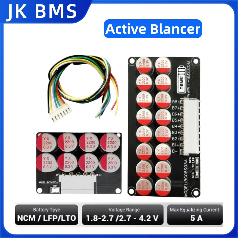 

Active Equalizer Balancer 5A 3S 4S 5S 6S 7S Lifepo4/Lipo/LTO Battery Energy Capacitor Balancer Send Shell