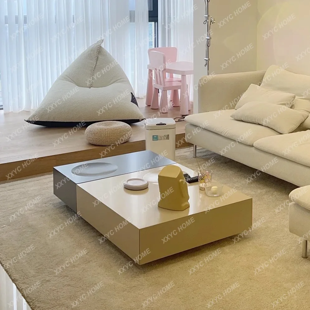 minimalist TV cabinet combination model room B & B living room wabi sandy wind creative coffee table