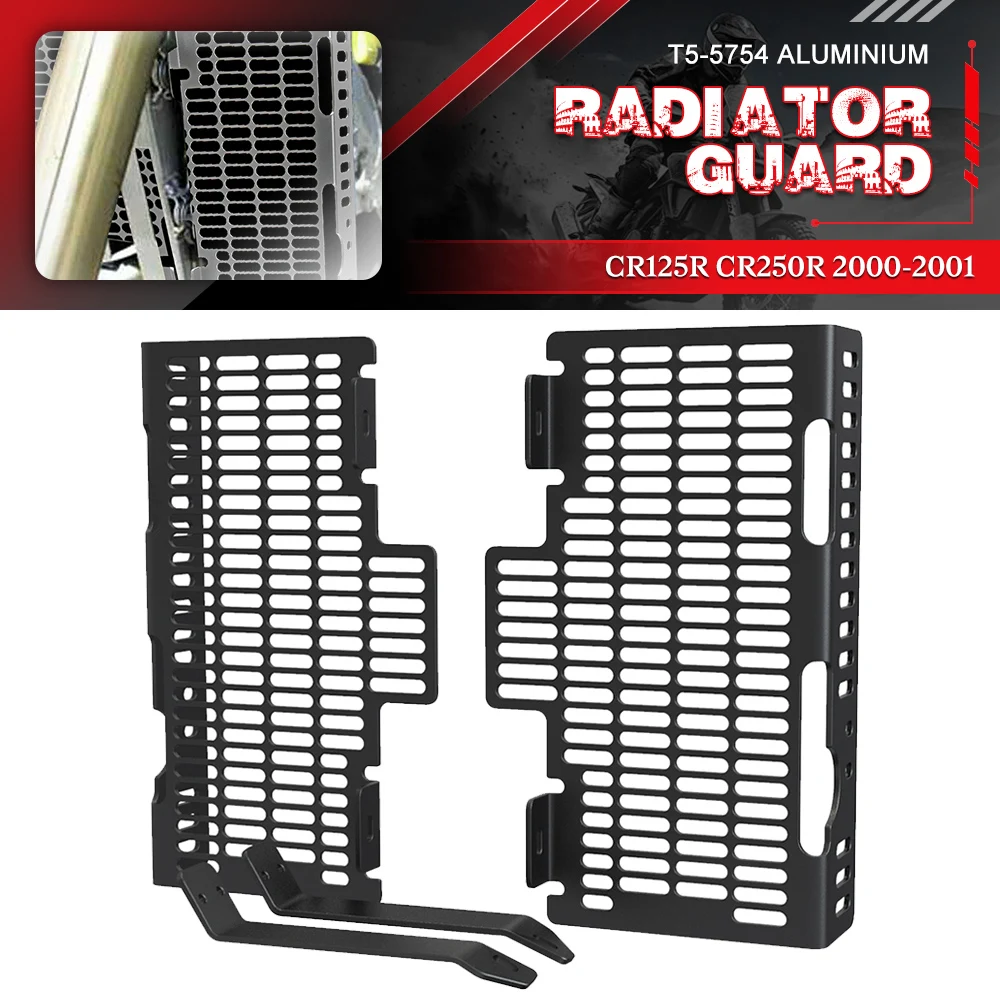 

Motorcycle Aluminum Heat Shield Pan Fuel Tank Cooler Radiator Guard Cover Grille Protection FOR Honda CR125R CR250R 2000-2001