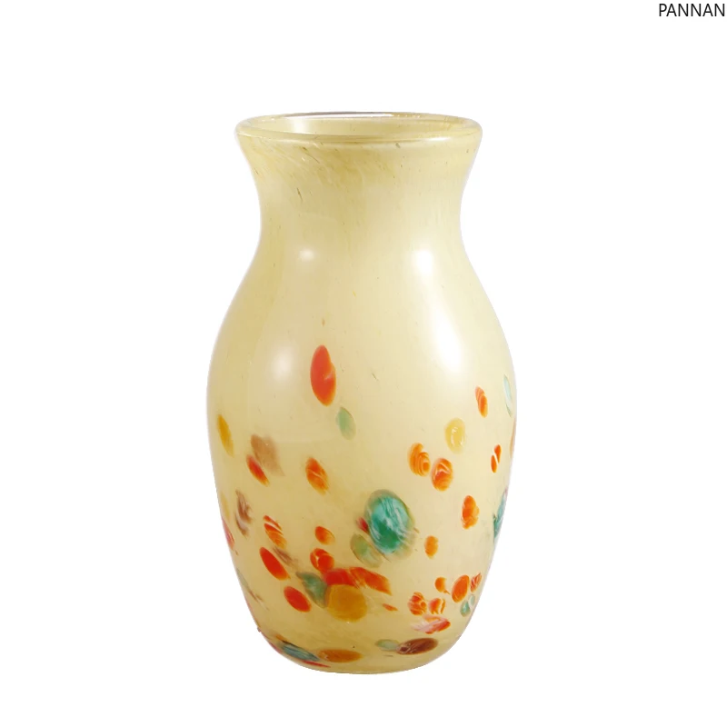 

High-end glass vase ornament, water-raised flowers, glazed flower arrangement ornament