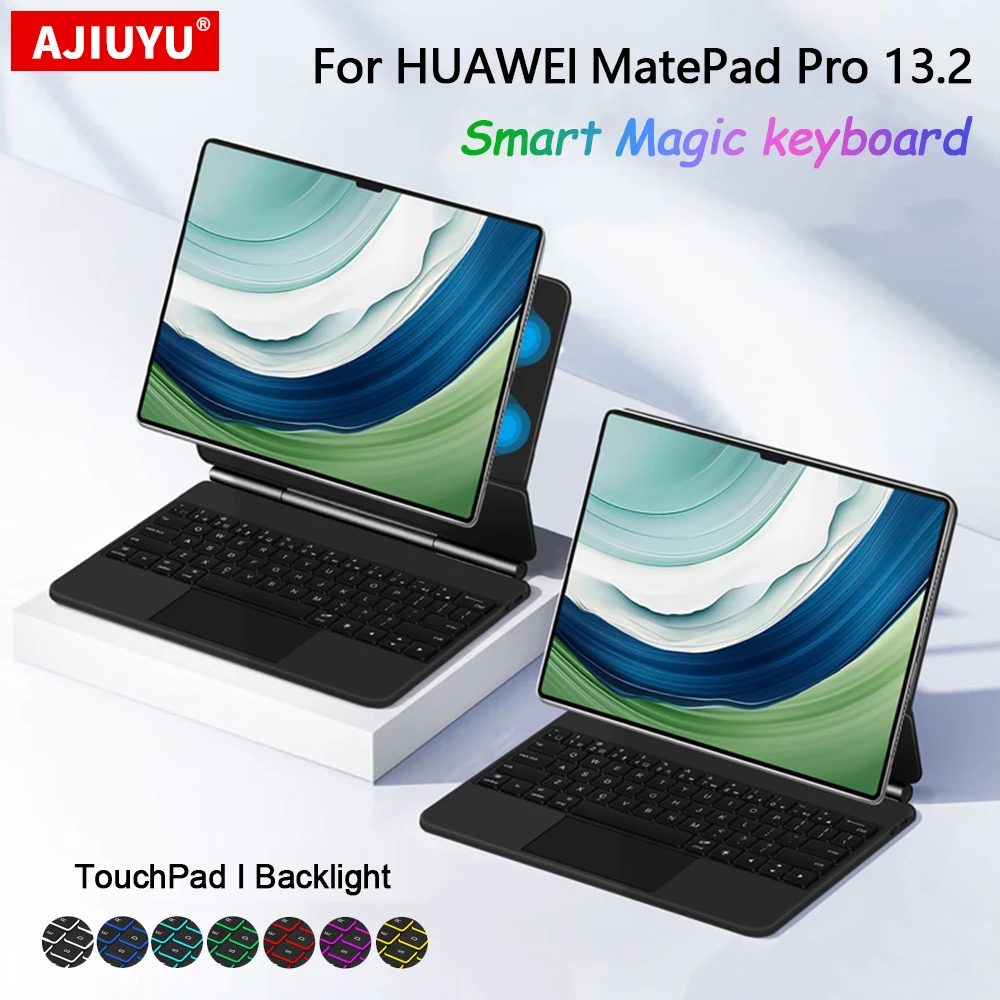 Magnetic Magic Keyboard For HUAWEI MatePad Pro 13.2 inch 2023 PCE-W30 Tablet Case Arabic French German Portuguese Keyboard Stand