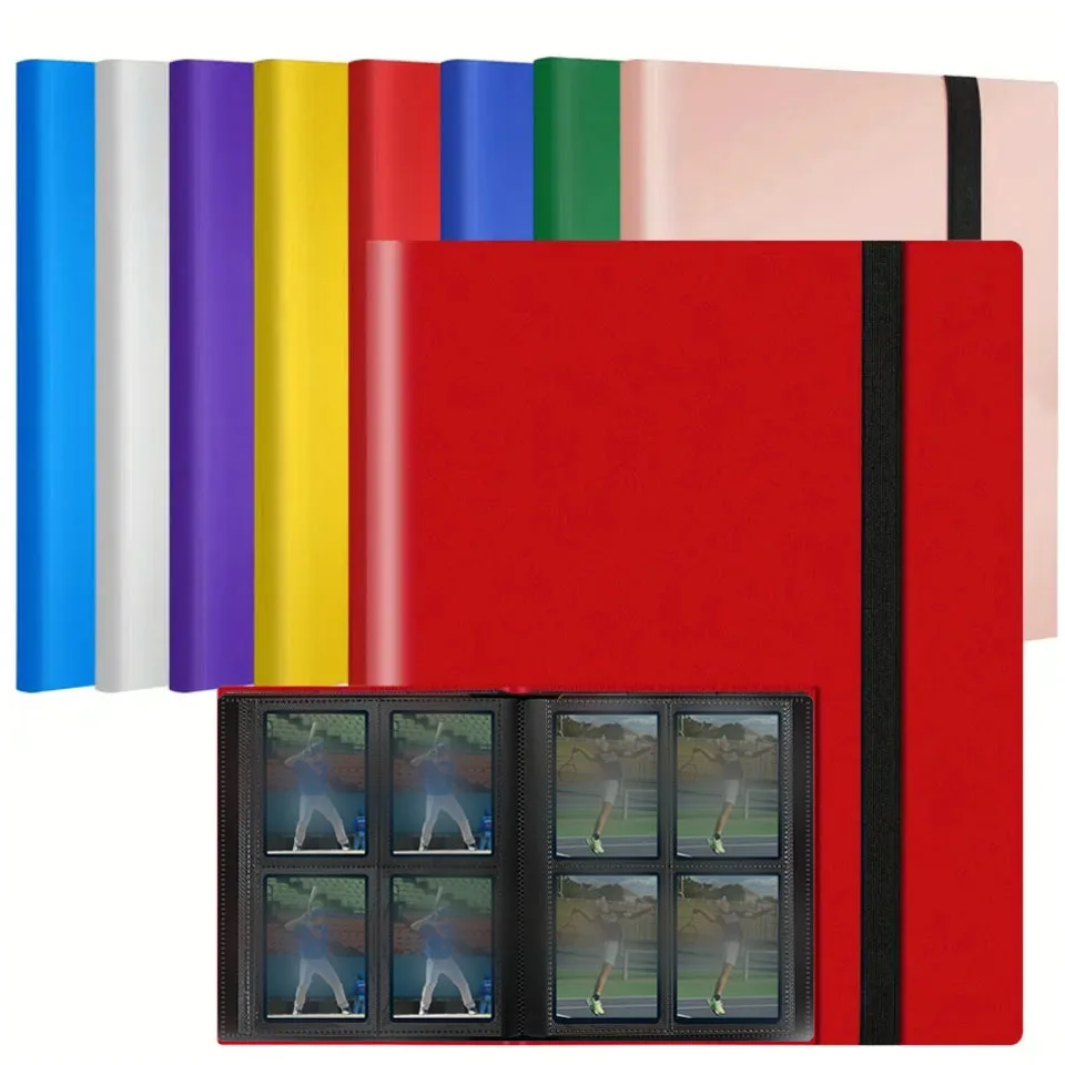 Premium 4/9-Pocket Trading Card Binder - Holds 360 Cards - Durable PP Cover - Ideal for Basketball, Baseball, and Sports Cards