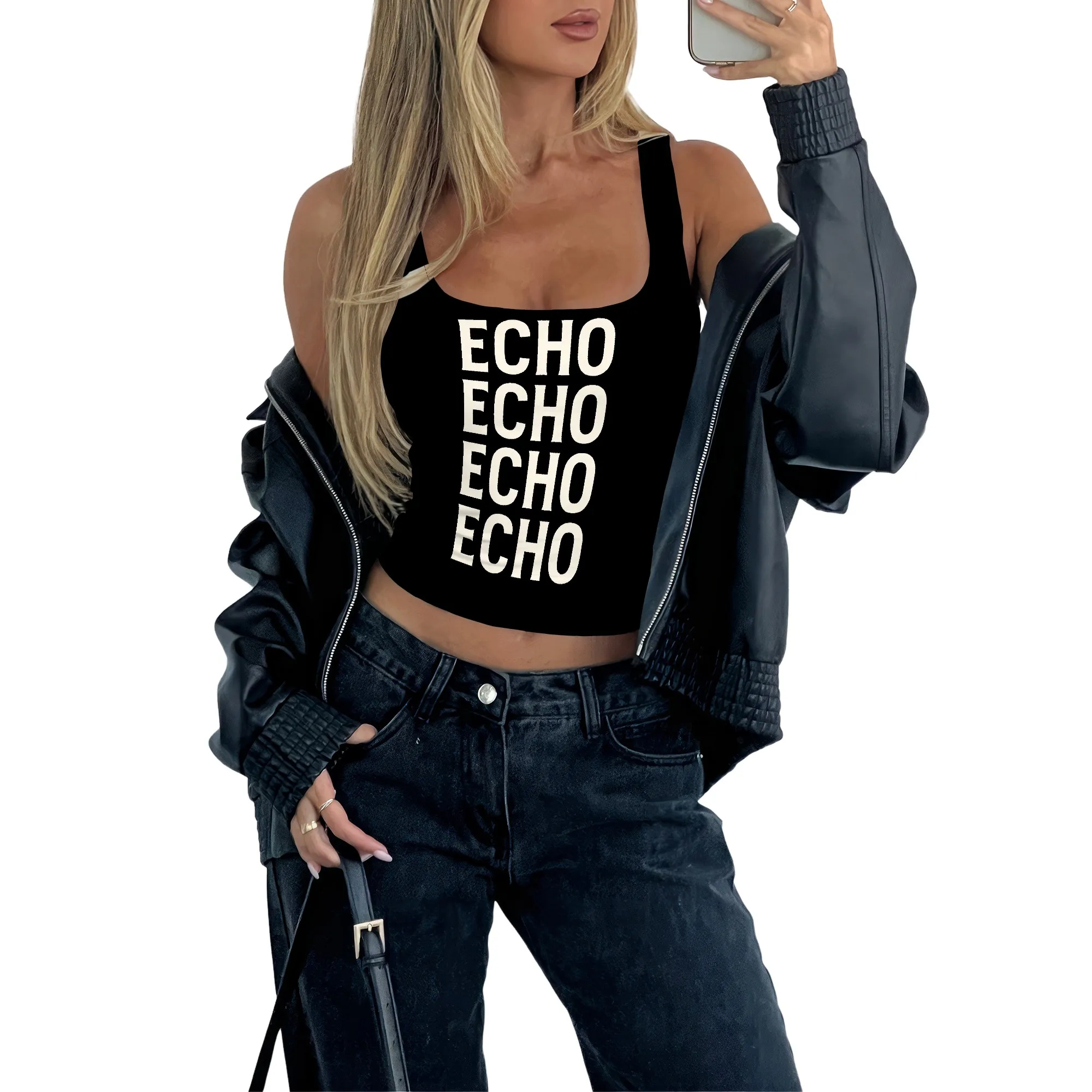 

Women's Sleeveless Square Neck Crop Tank Top – Perfect for Streetwear, Layering, Casual Outings & Summer Days (S-3XL)