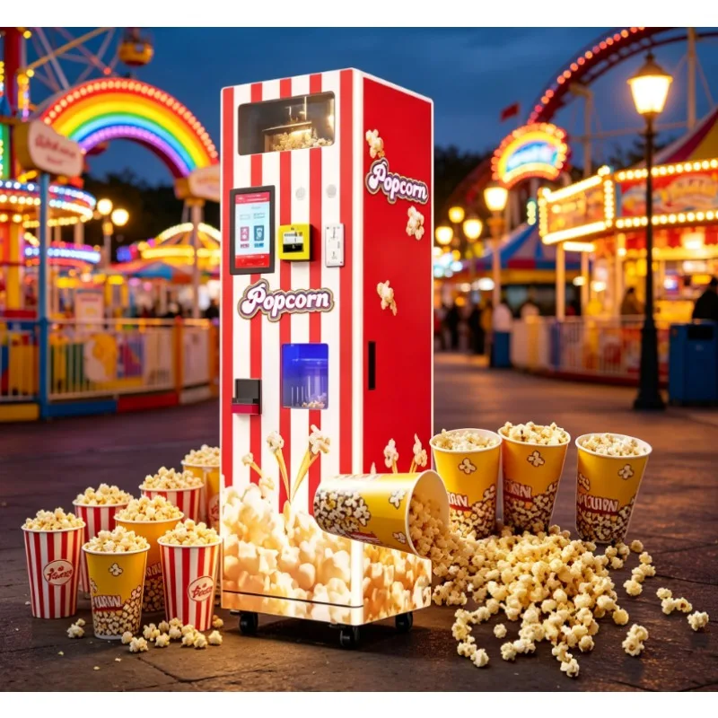 Self Service Popcorn Vending Machine High Quality Vending Kiosk Support Multi Payment SDK Integration Function