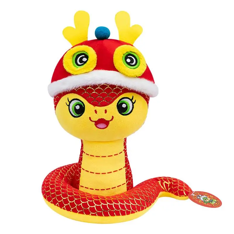 Year Of The Snake Stuffed Animal Chinese New Year Snake Plush 11 Inch Cozy Stuffed Toy With Cute Expressions Lucky Chinese Style