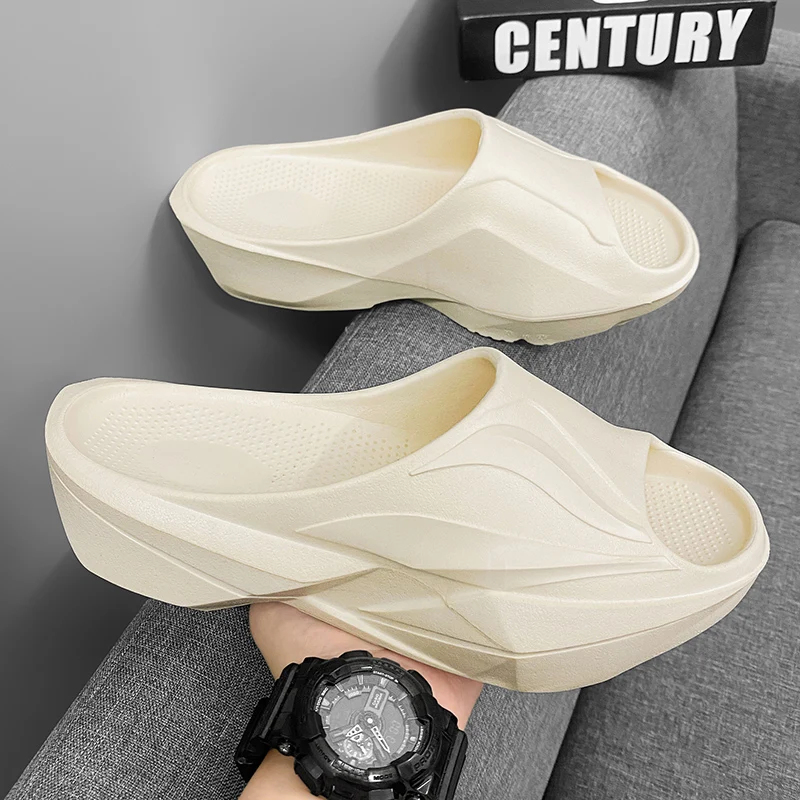 

Yezzy Slide, высококачественные тапочки из ЭВА на мягкой толстой подошве, женские летние модные тапочки, домашние домашние сандалии, мужская пляжная обувь