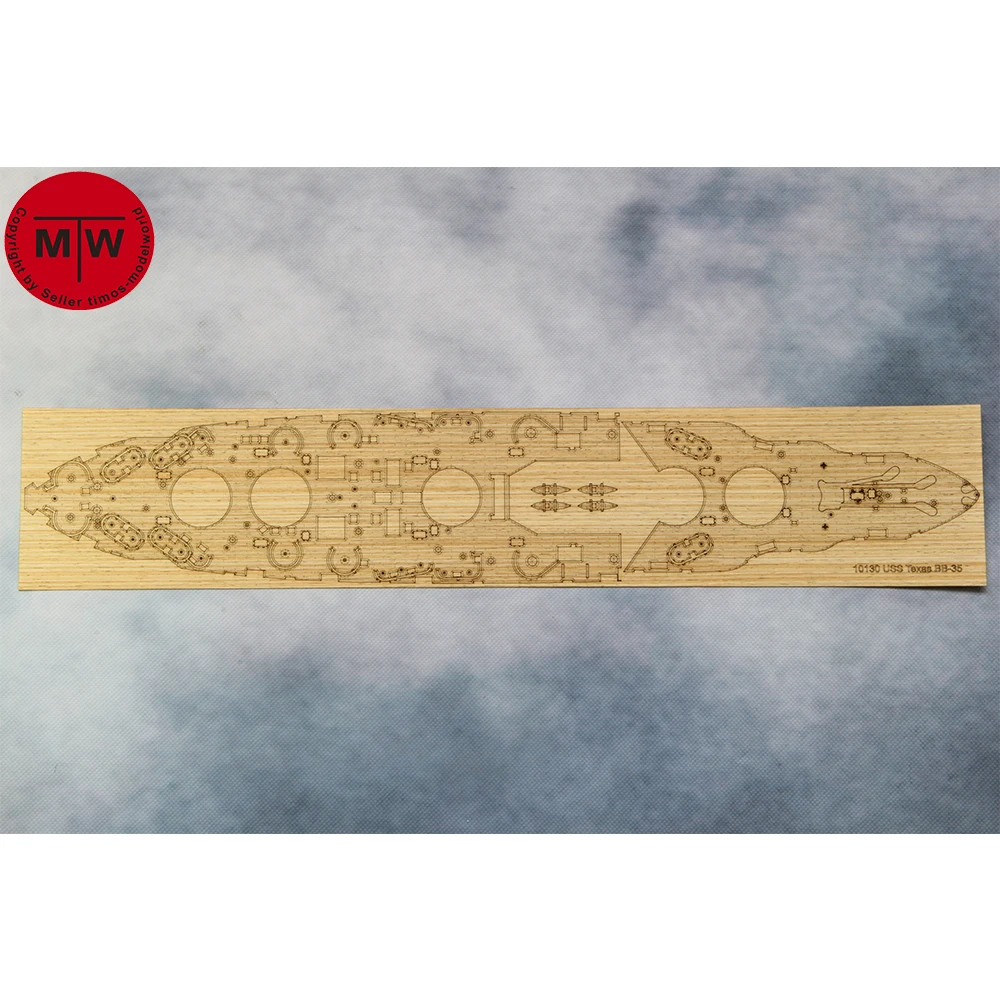 1/350 Scale USS Texas BB-35 Wooden Deck Masking Sheet for Trumpeter 05340 Model Kit