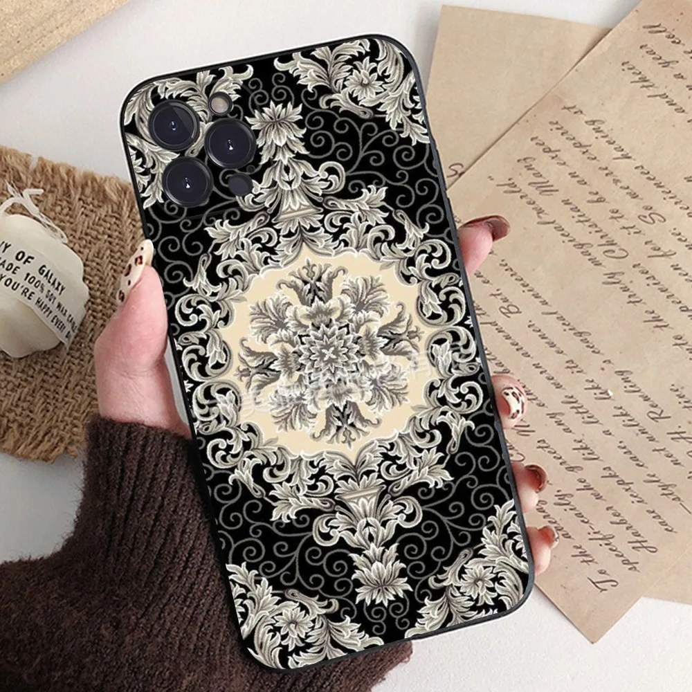 Persian Carpet Floral Phone Case For IPhone 14 11 12 13 Mini Pro XS Max Cover 6 7 8 Plus X XR SE 2020 Funda Shell