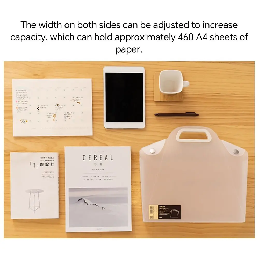 Multifunction Snap Button A4 File Folder Large-capacity Waterproof Bill Package Portable File Bag School Office