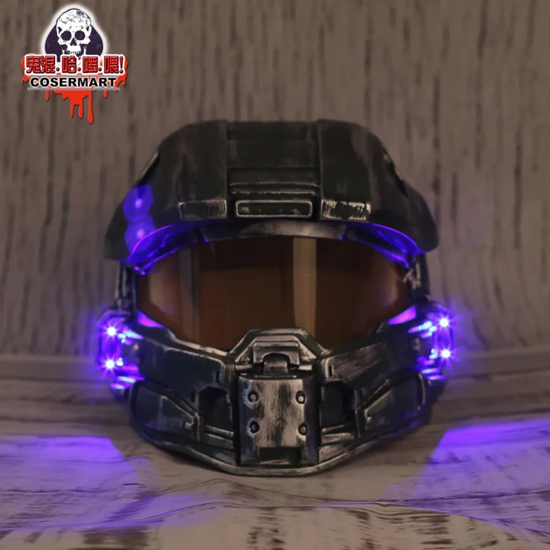 Helmet Prop Replica Cosplay Costume Full Head Mask PVC Equipment Master Chief Game Accessories