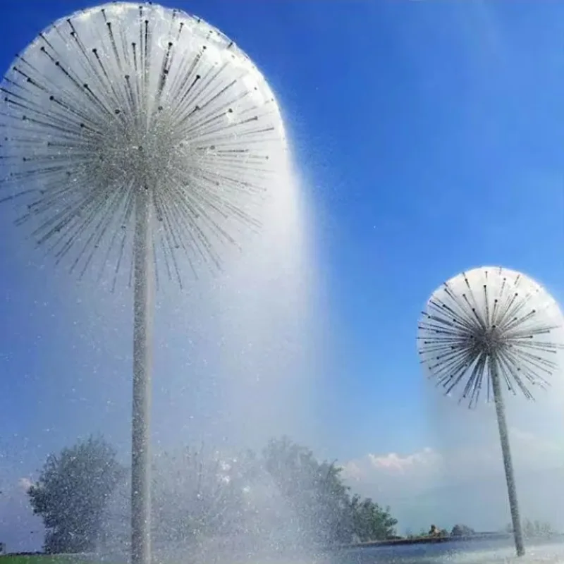 French Outdoor Light Emitting Diode Light Crystal Spherical Waterfall Dandelion Fountain