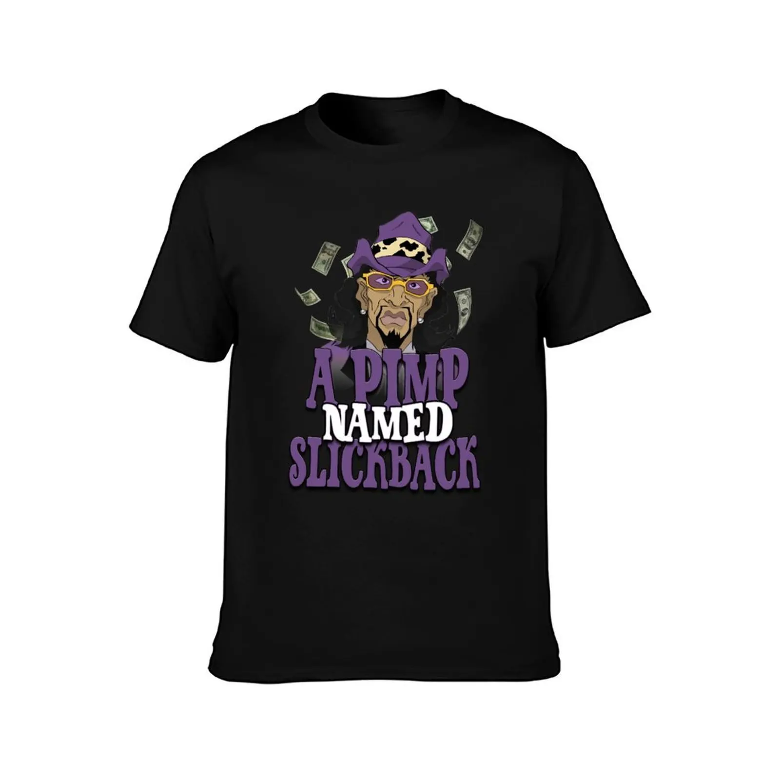 A Pimp Named Slickback Boondocks Shirt T-Shirt Comfortable Workout Short Sleeve Shirt T-Shirt