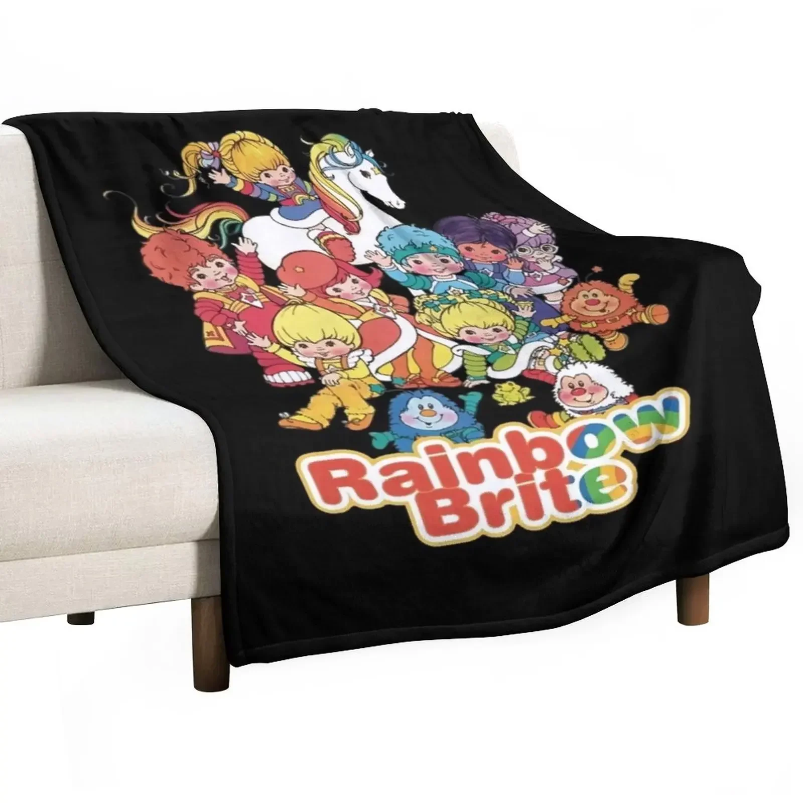 

Rain.bow Brite Throw Blanket Thermal wednesday Giant Sofa manga Blankets