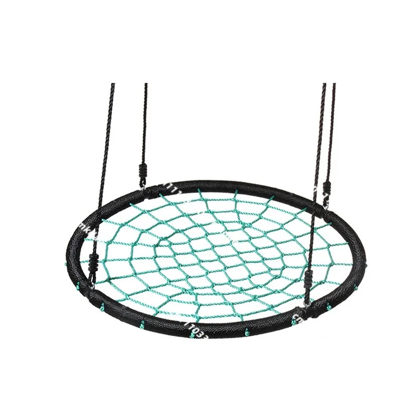 Children's Swing 100cm Round Mesh Rope Bird's Nest Hanging Hanging Chair Outdoor Home Outdoor Swing Garden