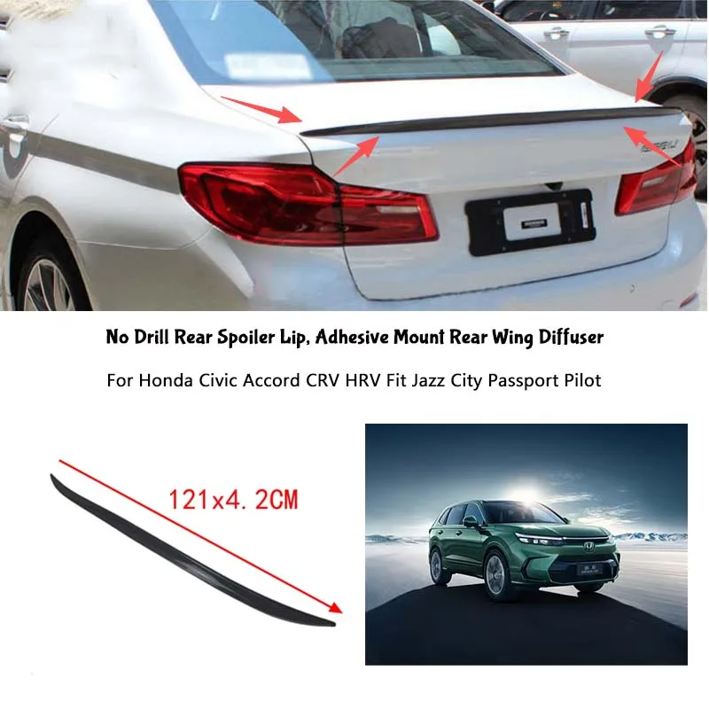 For Honda Civic Accord CRV HRV Fit Jazz City Passport Pilot Rear Wing Lip Car Rear Trunk Boot Lip Spoiler Wing