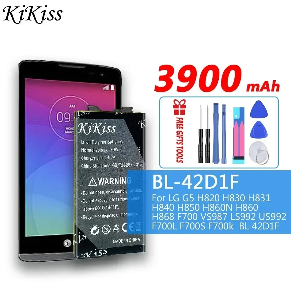 3900mAh kikiss battery BL-42D1F Battery For LG G5 VS987 US992 H820 H840 H850 H830 H831 H868 F700S F700K H960 H860N LS992