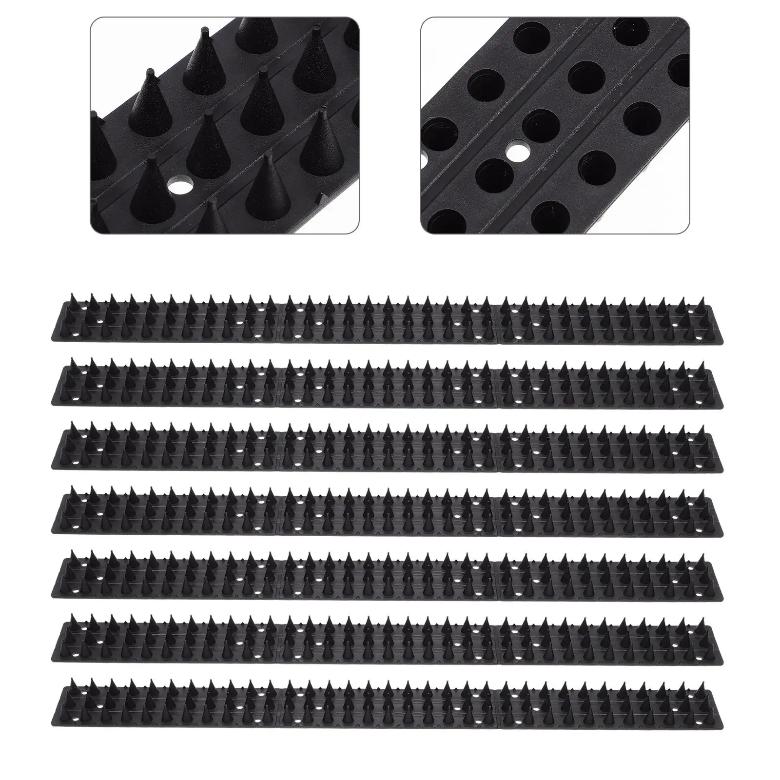 10Pcs Humane Bird Deterrent Spikes Stainless Steel Core Plastic Base for Outdoor Use Roofs Chimneys Gazebos Parks Gardens