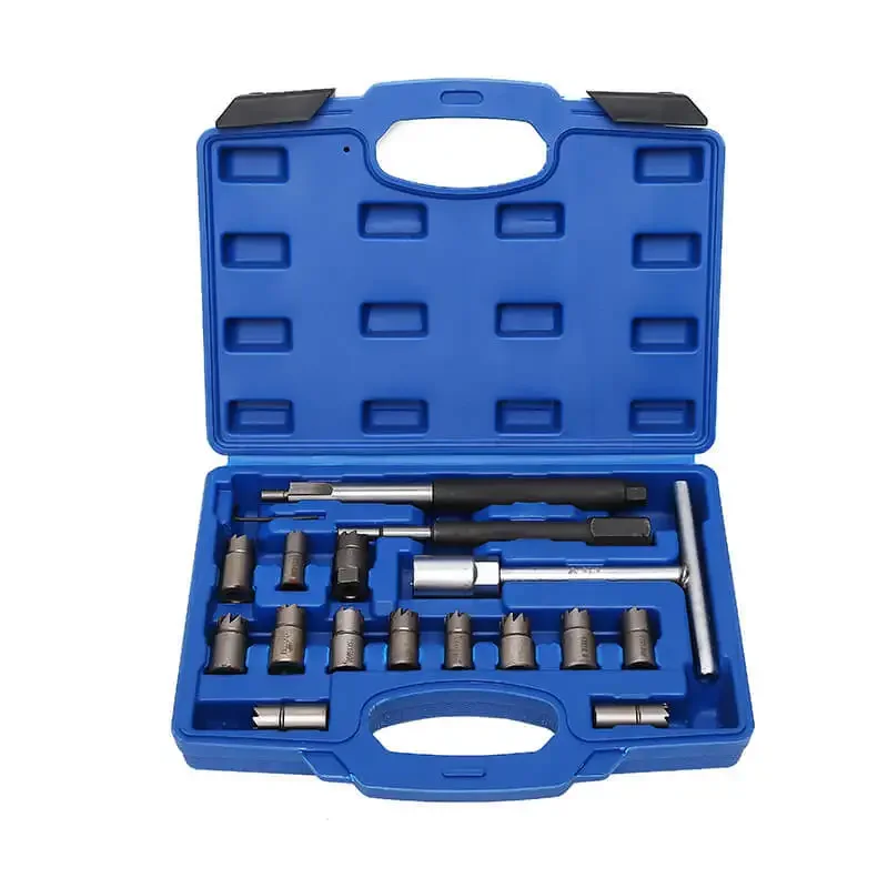 

17Pcs CRIN CRDI Vehicle Truck Diesel Injector Seat Cutter Cleaner Repair Tool Sets