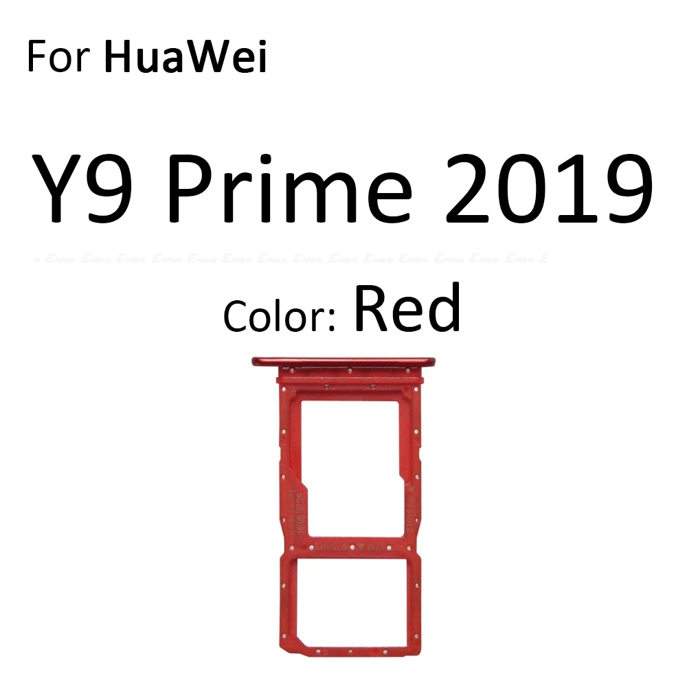 Sim Micro SD Card Socket Adapter Container Connector Holder Slot Tray Reader Parts For HuaWei Y9 Prime 2019 2018