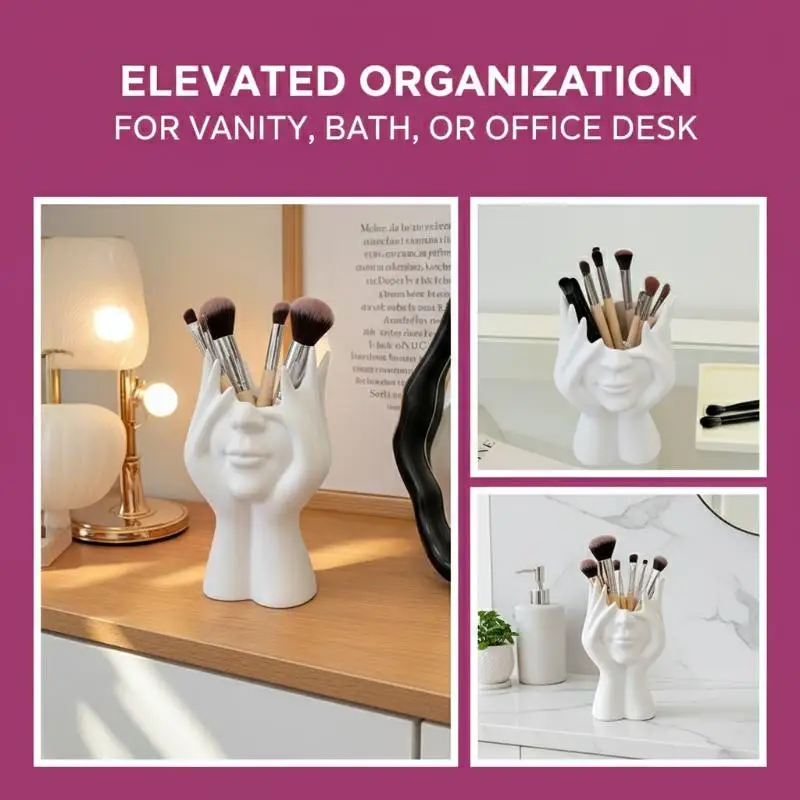 1PC ​Vinyl Figure Storage Holders Creative Human Body Art Styling Office Organizers Multifunctional Makeup Brush Holder