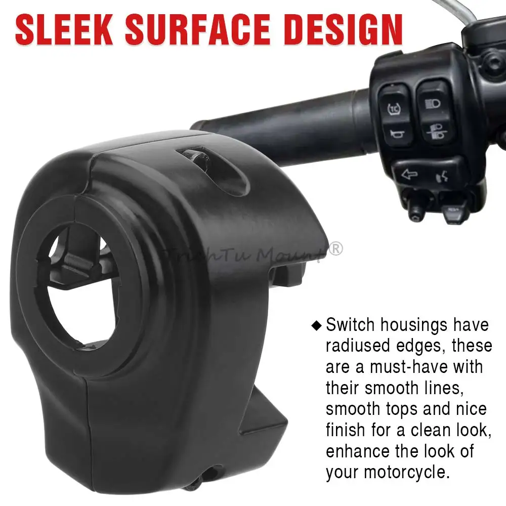 Motorcycle Handlebar Controls Switch Housings Cover For Harley Touring/Road/Street GlideSportster/Dyna/Softail 2002-2025 Models