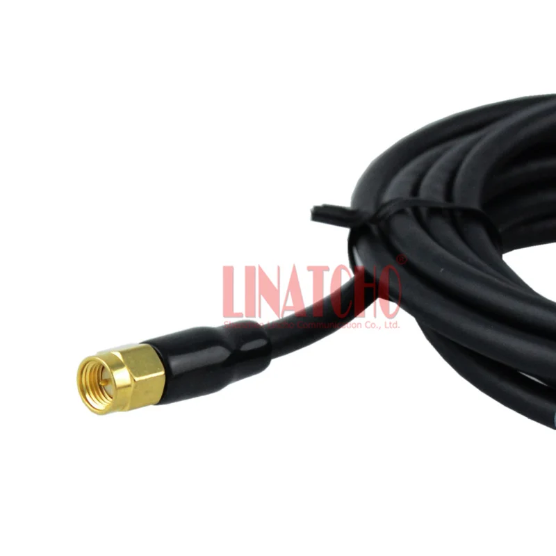 Imagem -06 - Antena Direcional Externa de Conector Macho Sma Transmissor Cctv Elementos Yagi Metros Cabo Rg58 1.2ghz Aço Inoxidável