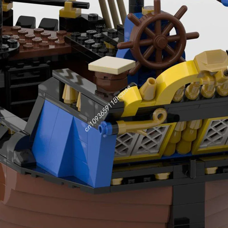 694 قطعة سفينة القراصنة الكاريبي المقص V2.0 ، طبعة جديدة كلاسيكية ، وظيفية بالكامل ، نموذج Moc اللبنات ، هدايا عيد الميلاد عيد الميلاد #4