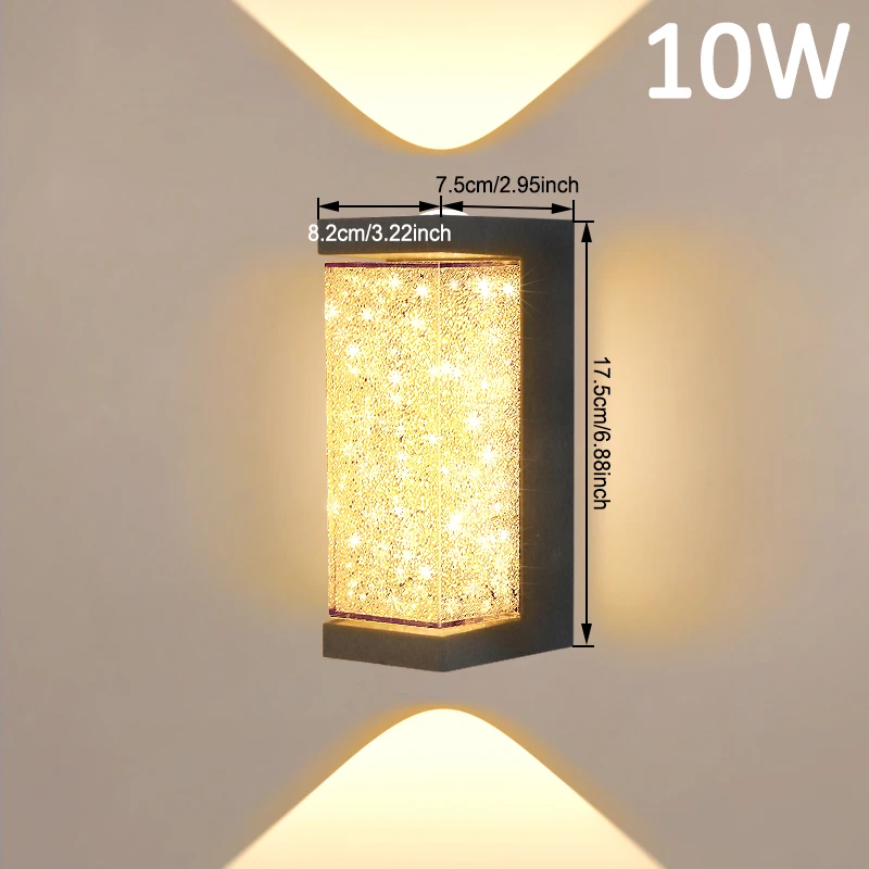 Crystal LED Indoor Wall Light 10w Bedroom Bedside Light Living Room Balcony Aisle Wall Lamp Corridor Decoration Wall Lamp