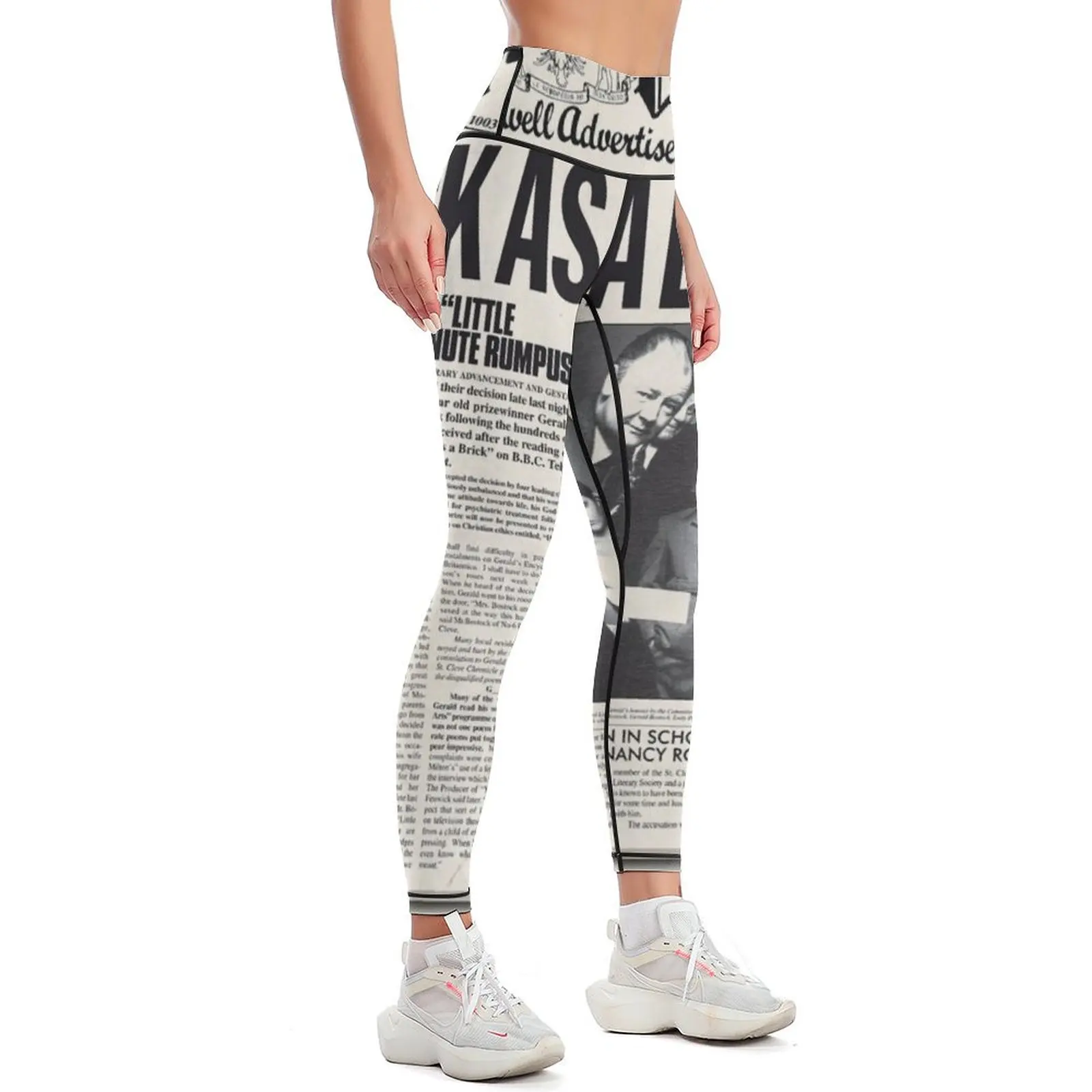 Jethro Tull - Thick as a Brick Newspaper Leggings Fitness's gym clothes leggins push up woman Womens Leggings