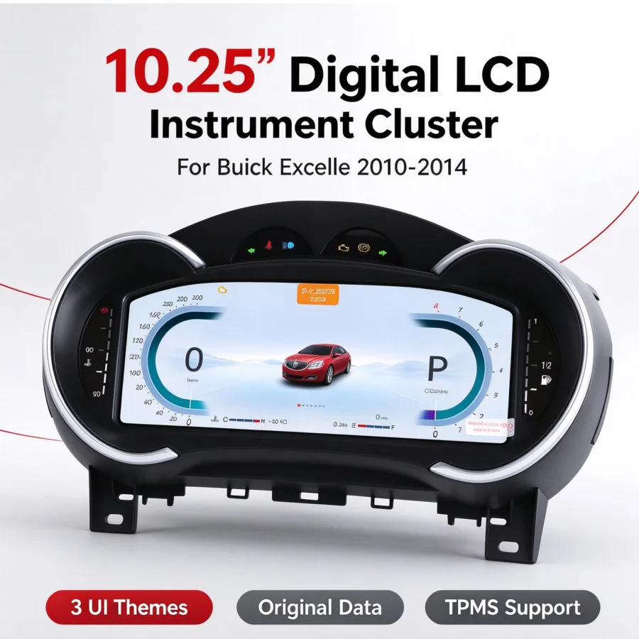 S Upgrade 10.25inch LCD Instrument Cluster For Buick Excelle 2010-2014 Virtual Cockpit Speedmeter Dashboard Carplay
