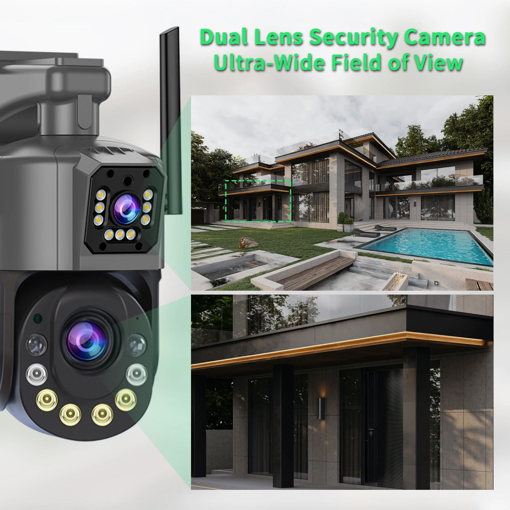50X Optical Zoom PTZ IP Camera 4K 8MP Dual Lens WiFi Outdoor Surveillance Cam Motion Detect Support ICSEE APP