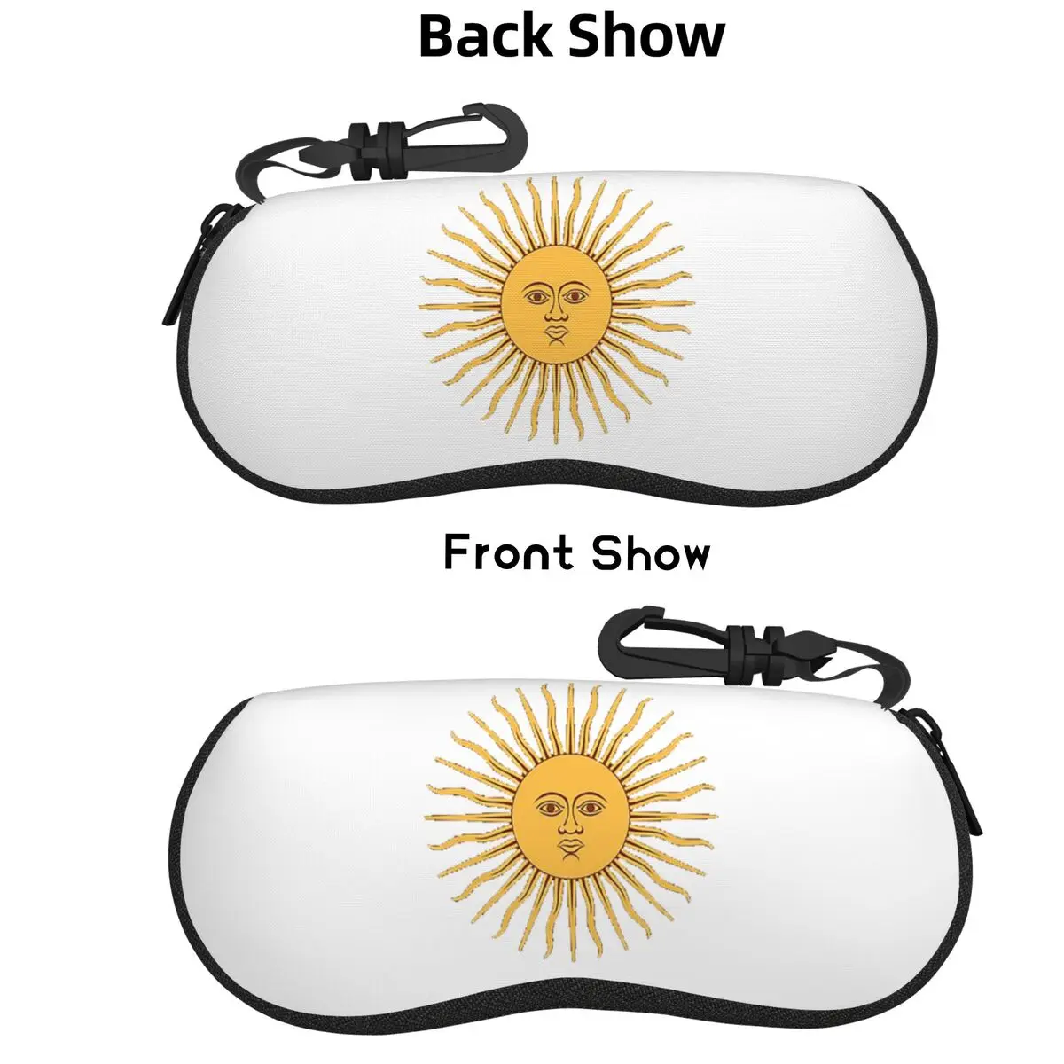 

Sun Of May Flag Of Argentina Shell Glasses Case Protective Sunglasses Box Women Men Soft Eyeglass Bag Pouch