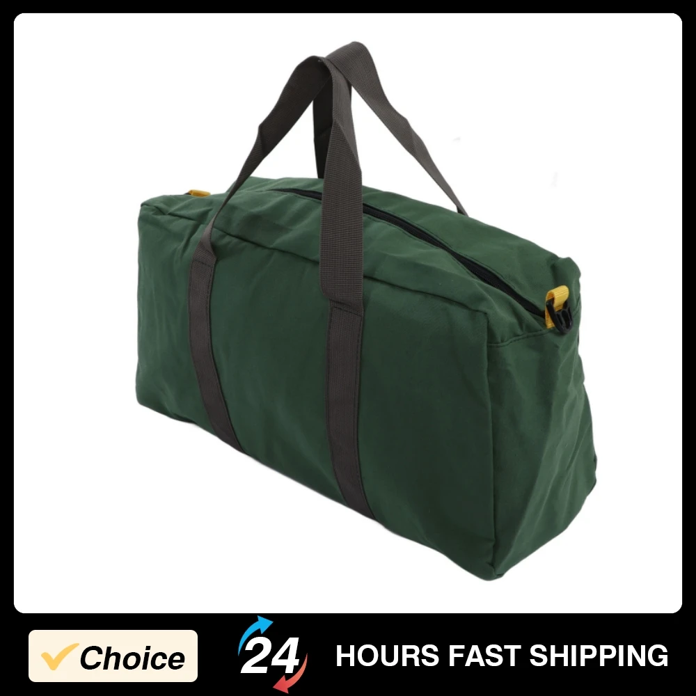 Waterproof Heavy-duty Wide Mouth Canvas Hand-held Tool Bag With Long Zipper For Vehicle Maintenance Woodworking Technicians