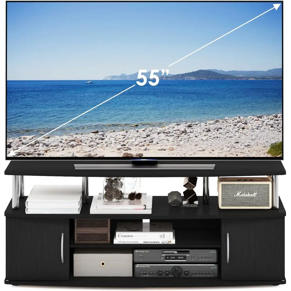 حامل JAYA الترفيهي الكبير للتلفزيون حتى 55 بوصة، أمريكانو/كروم #4