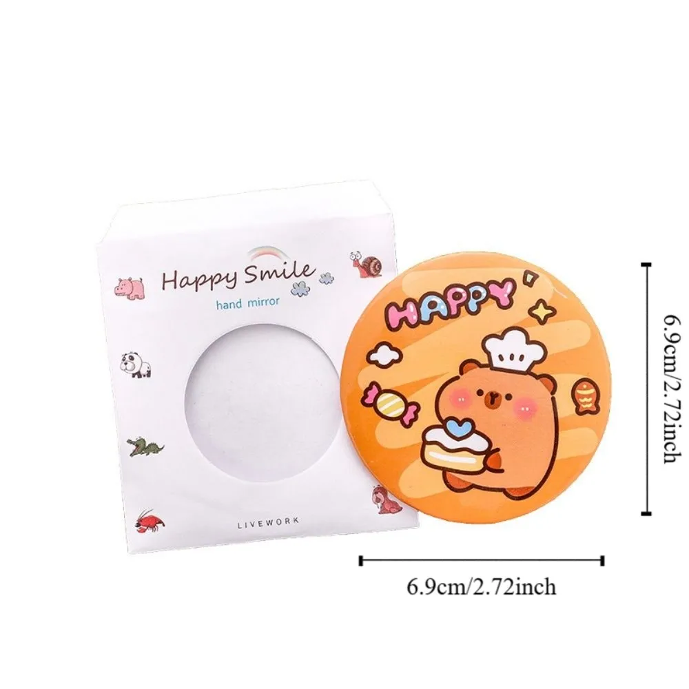 Mini Cartoon Capybara Kosmetikspiegel Rund HD Handspiegel Tragbarer kleiner Make-up-Spiegel Kosmetikwerkzeuge