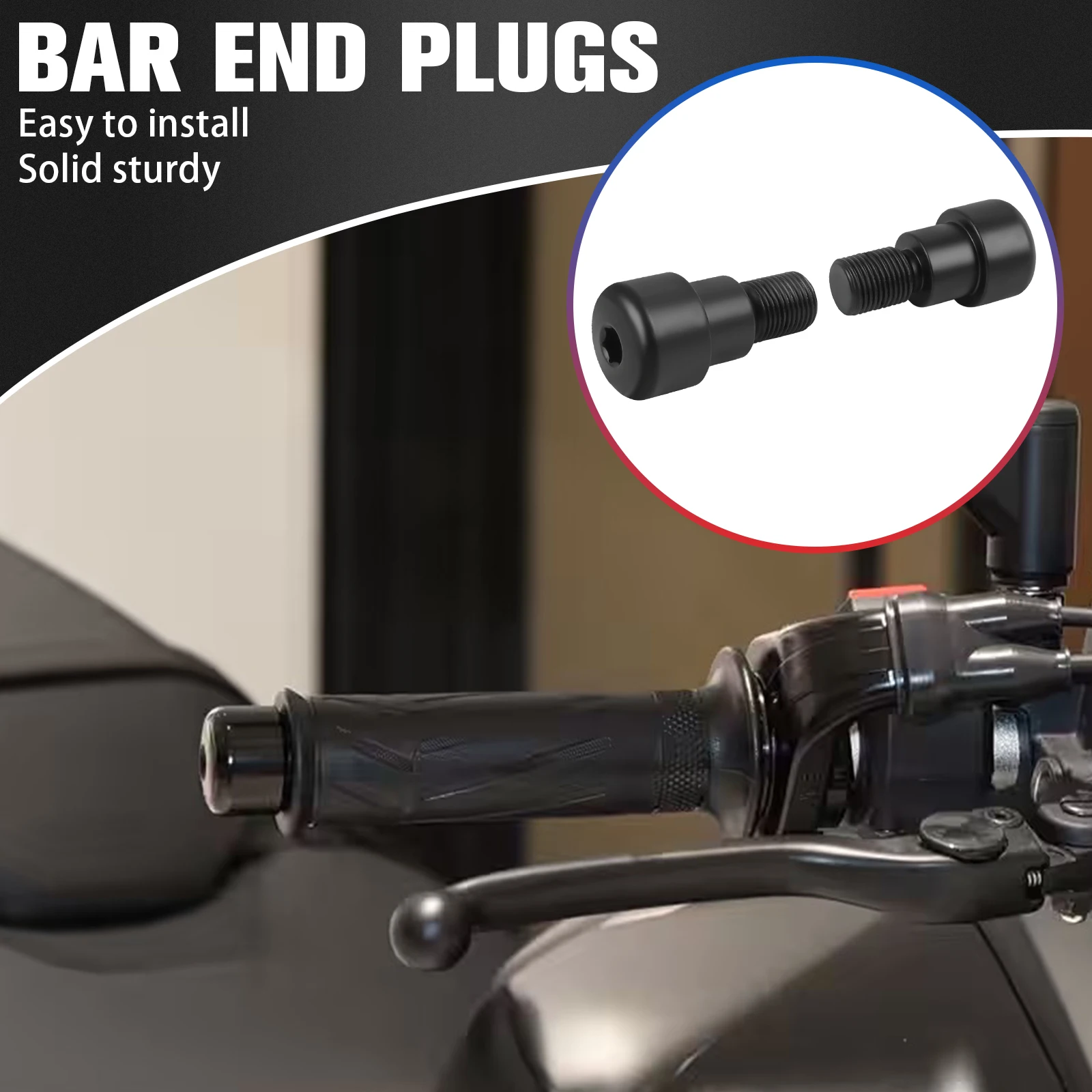 MT07 MT 07 Motorcycle Handlebar Grip Ends Cap Plug For Yamaha MAJESTY 2005-2014 MT-07 2015-2024 XSR700 XSR 700 2018-2025