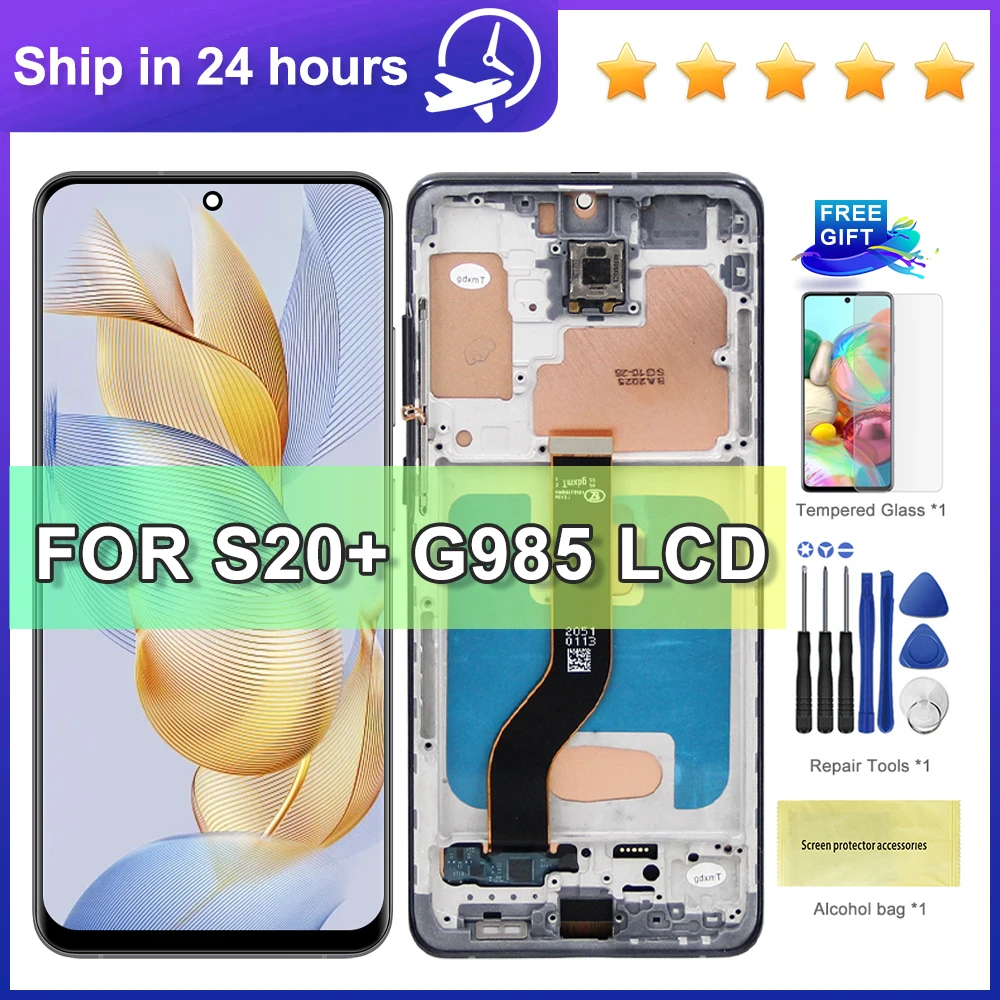 tft-品質-s20-液晶サムスン-s20-プラス-s20plus-g985-g985f-g985f-ds-液晶ディスプレイタッチスクリーンアセンブリデジタイザ交換