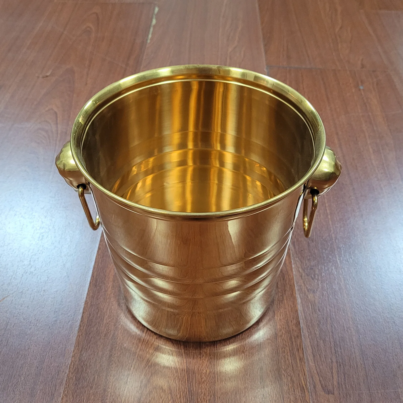 

Stainless Steel Gold Ice Bucket, Double Straight Red Wine Ice Bucket