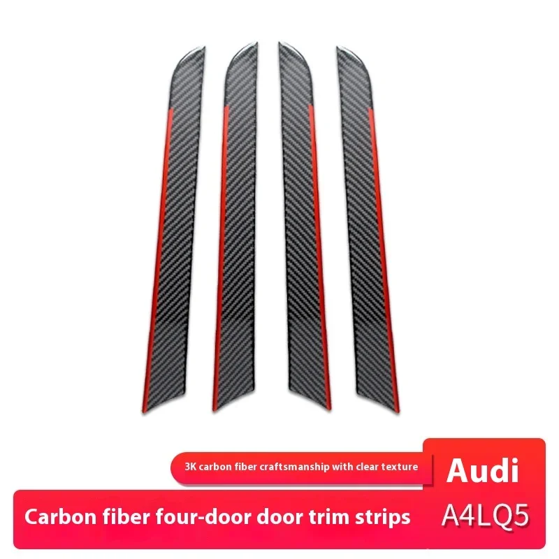 

For Audi A4L Q5 Interior Modification, Real Carbon Fiber Car, Four-door Panel Decorative Strip, Auto Parts