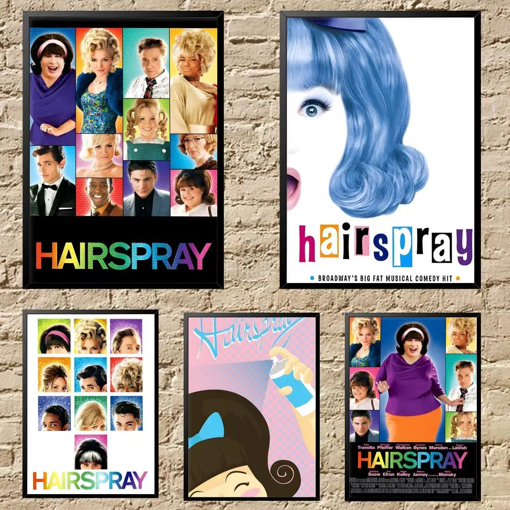 H-Haarspray-Musical-Poster, HD, vielseitige, wasserfeste Wandkunst, selbstklebende Dekoration für jeden Raum, ideales Geschenk